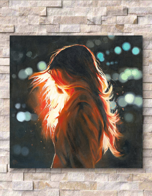 'Phoenix' unframed canvas print, 70 x 70cm