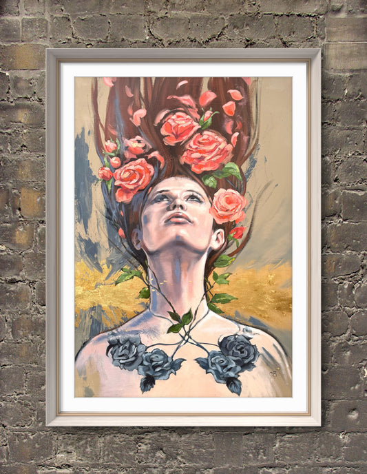 'Rose', unframed fine art print, size large (70 x 100cm)