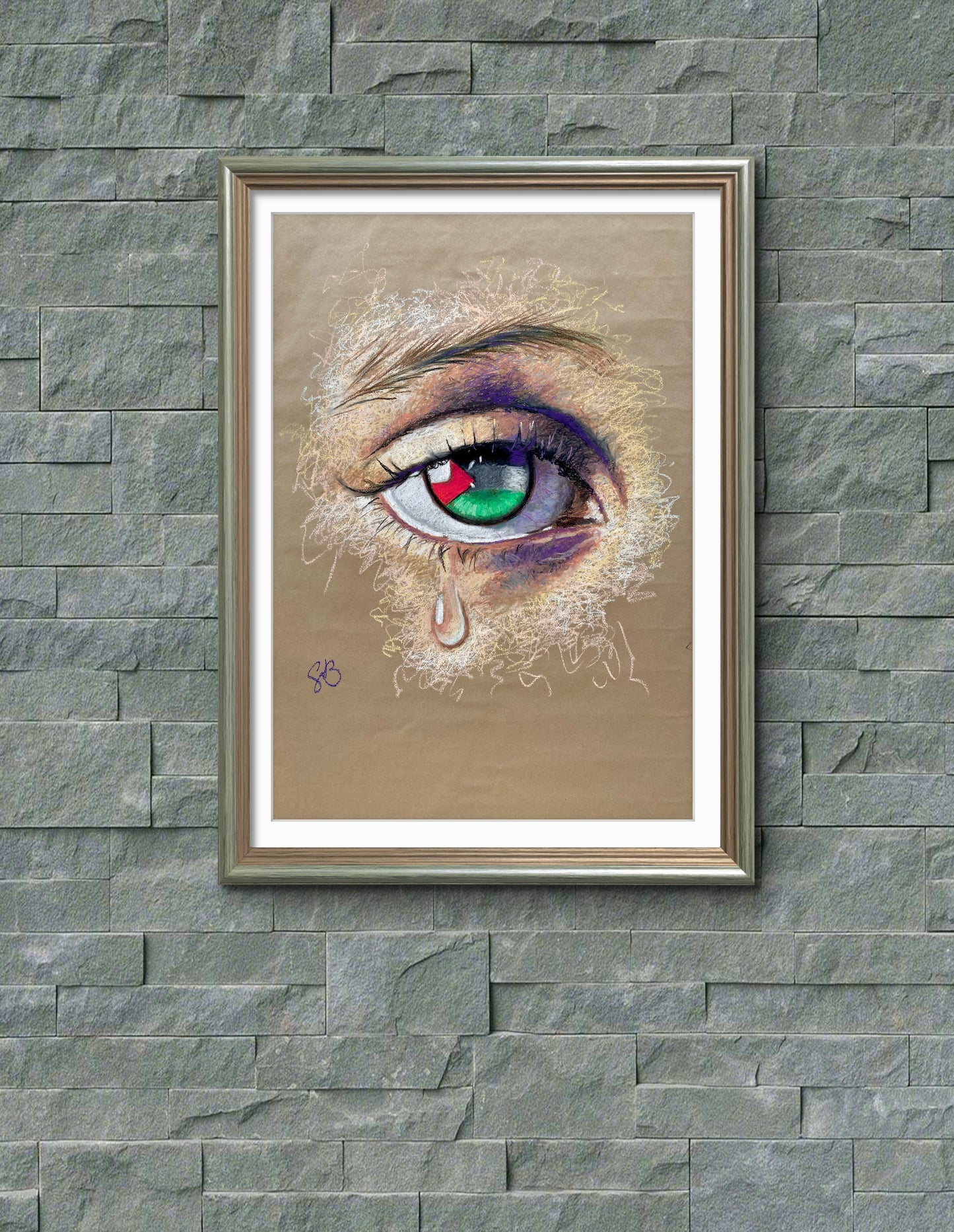 'An Eye 4 Palestine' A4 print in aid of UNICEF