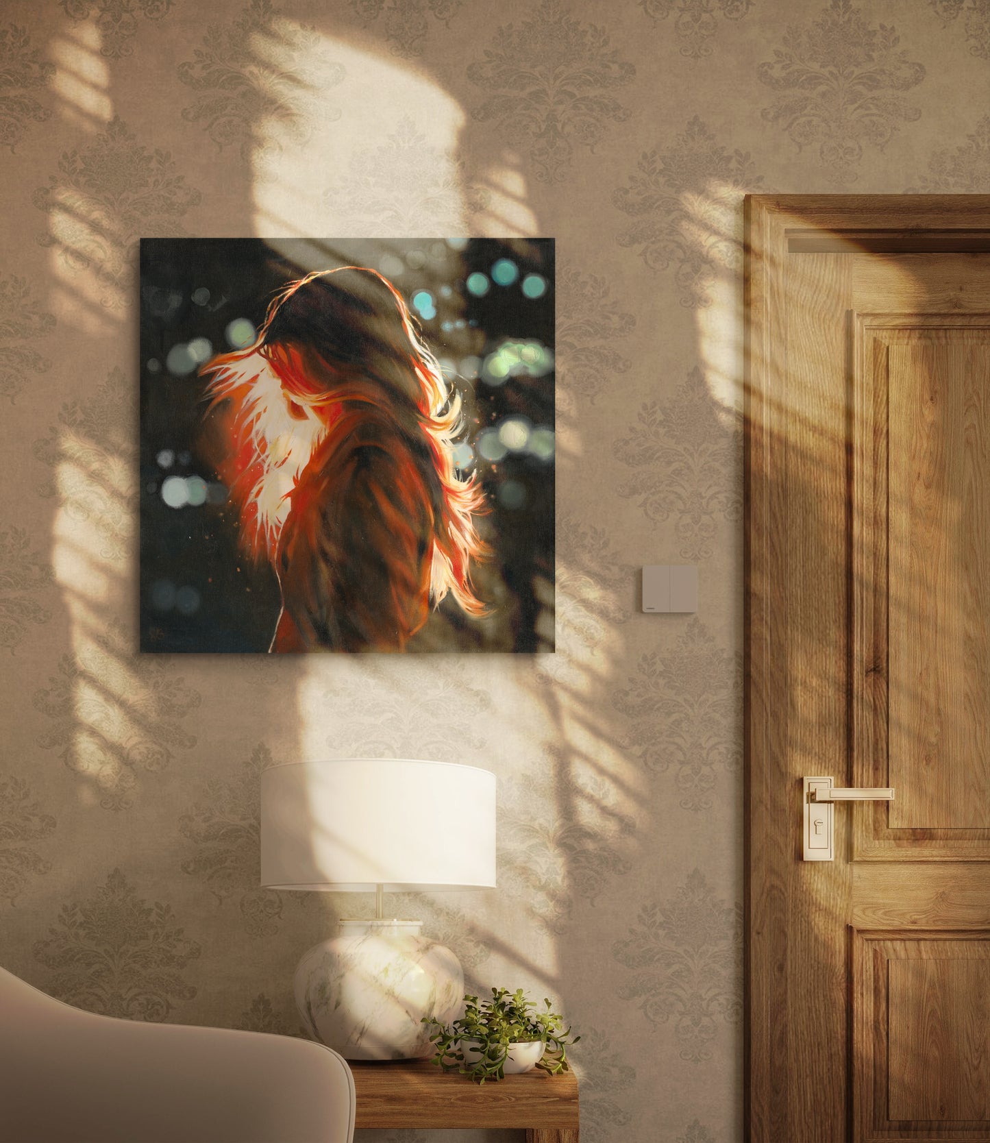 'Phoenix' unframed canvas print, 70 x 70cm