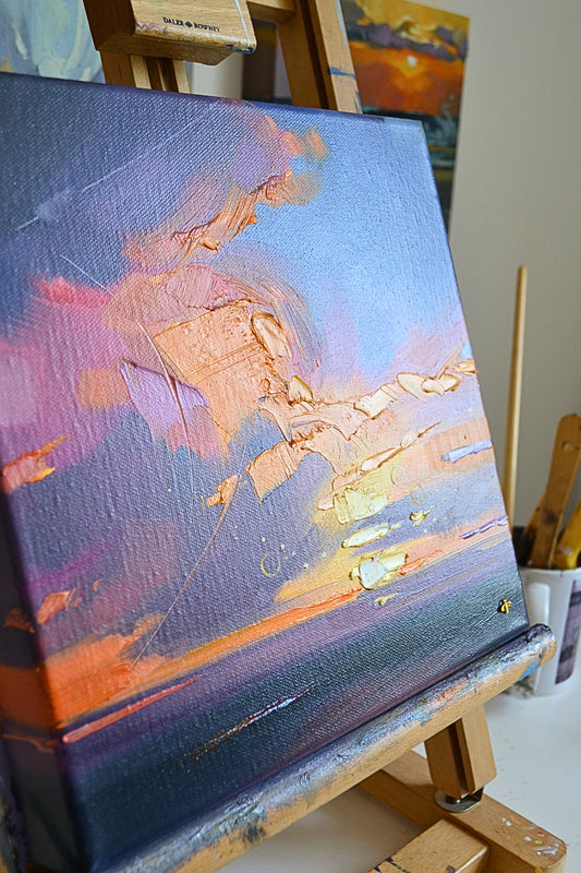 Sunset no.1, original oil painting