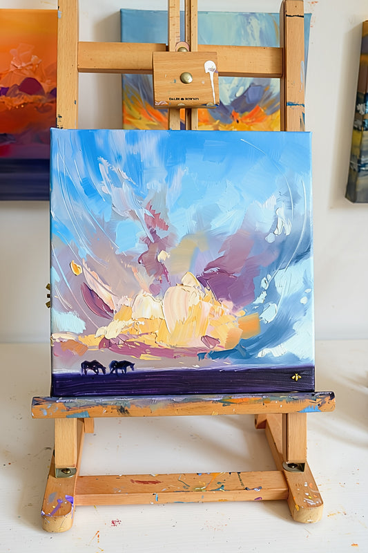 Sunset no.4, original oil painting