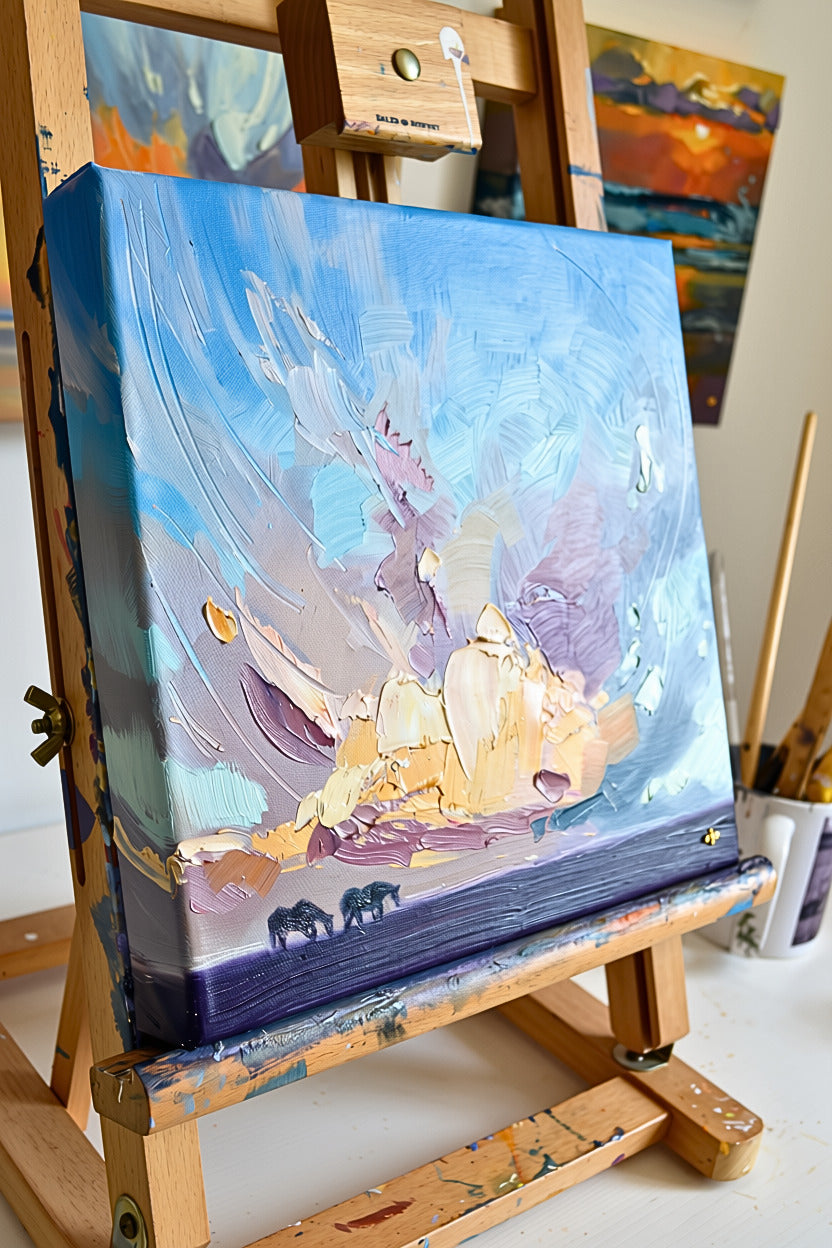 Sunset no.4, original oil painting