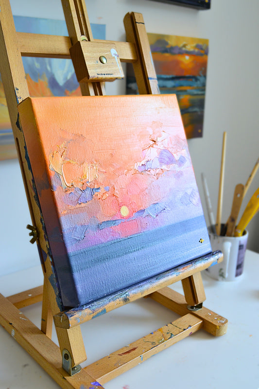 Sunset no.8, original oil painting