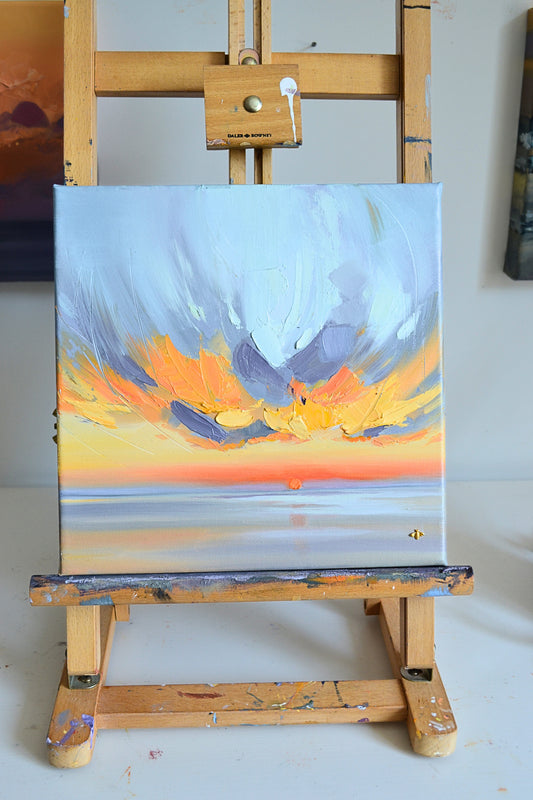Sunset no.7, original oil painting