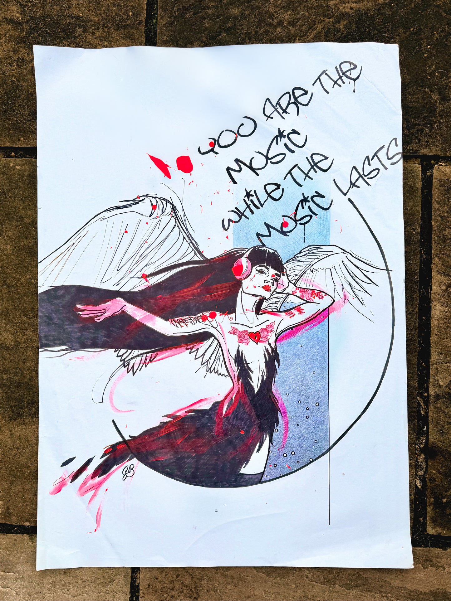 You Are The Music original drawing