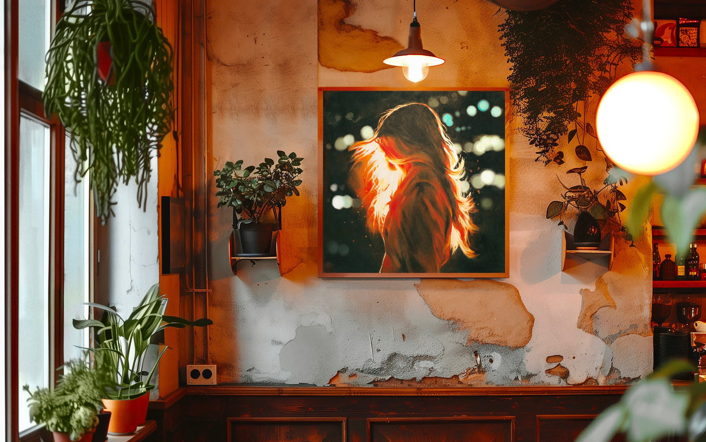 'Phoenix' unframed canvas print, 70 x 70cm