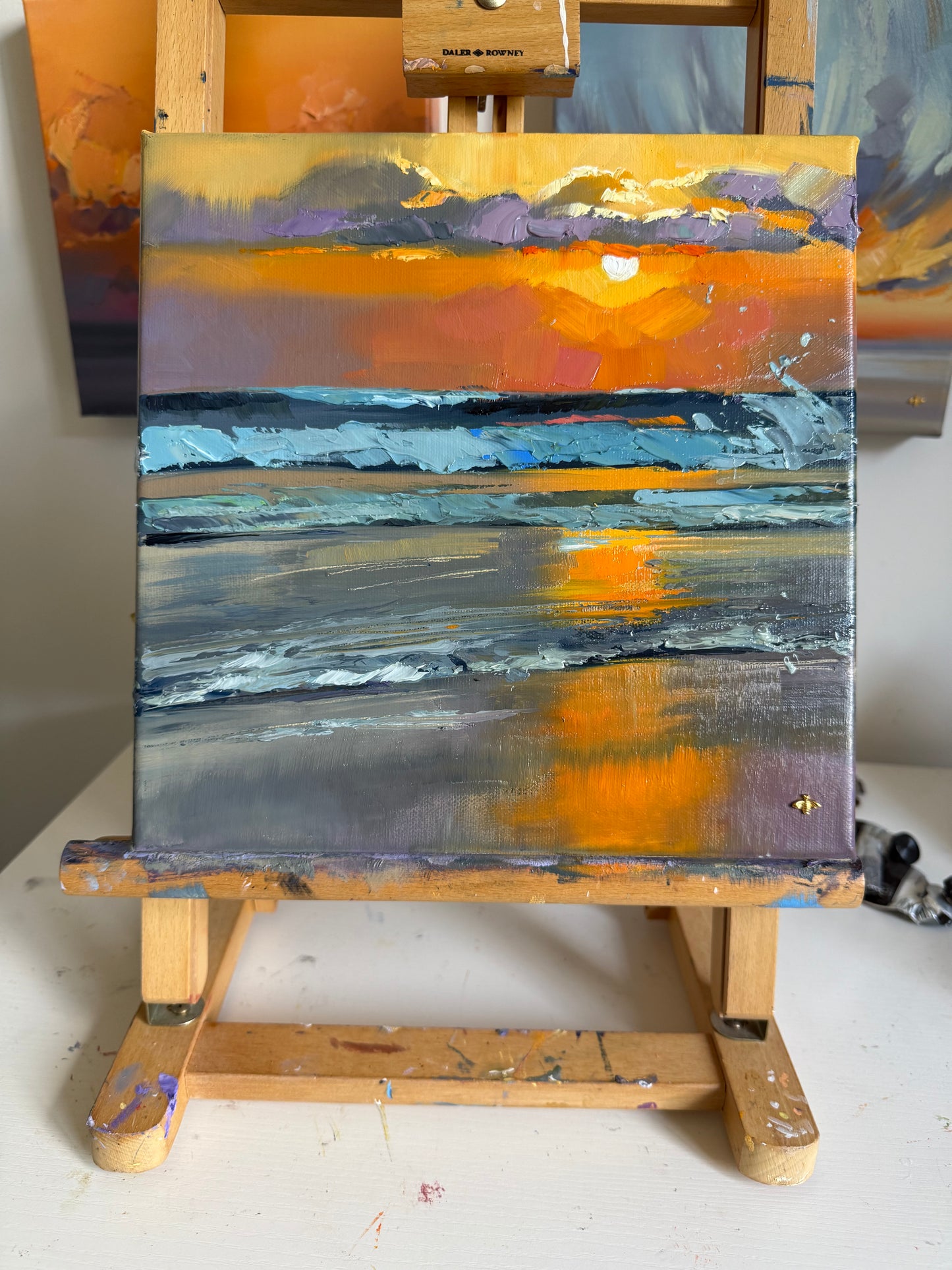 Sunset no.9, original oil painting