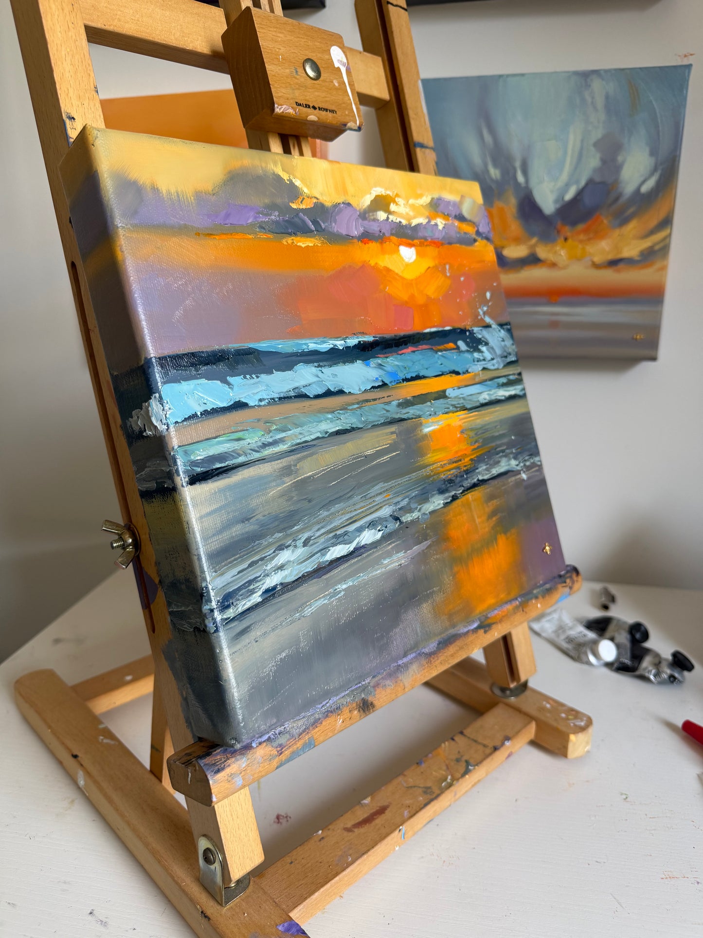 Sunset no.9, original oil painting