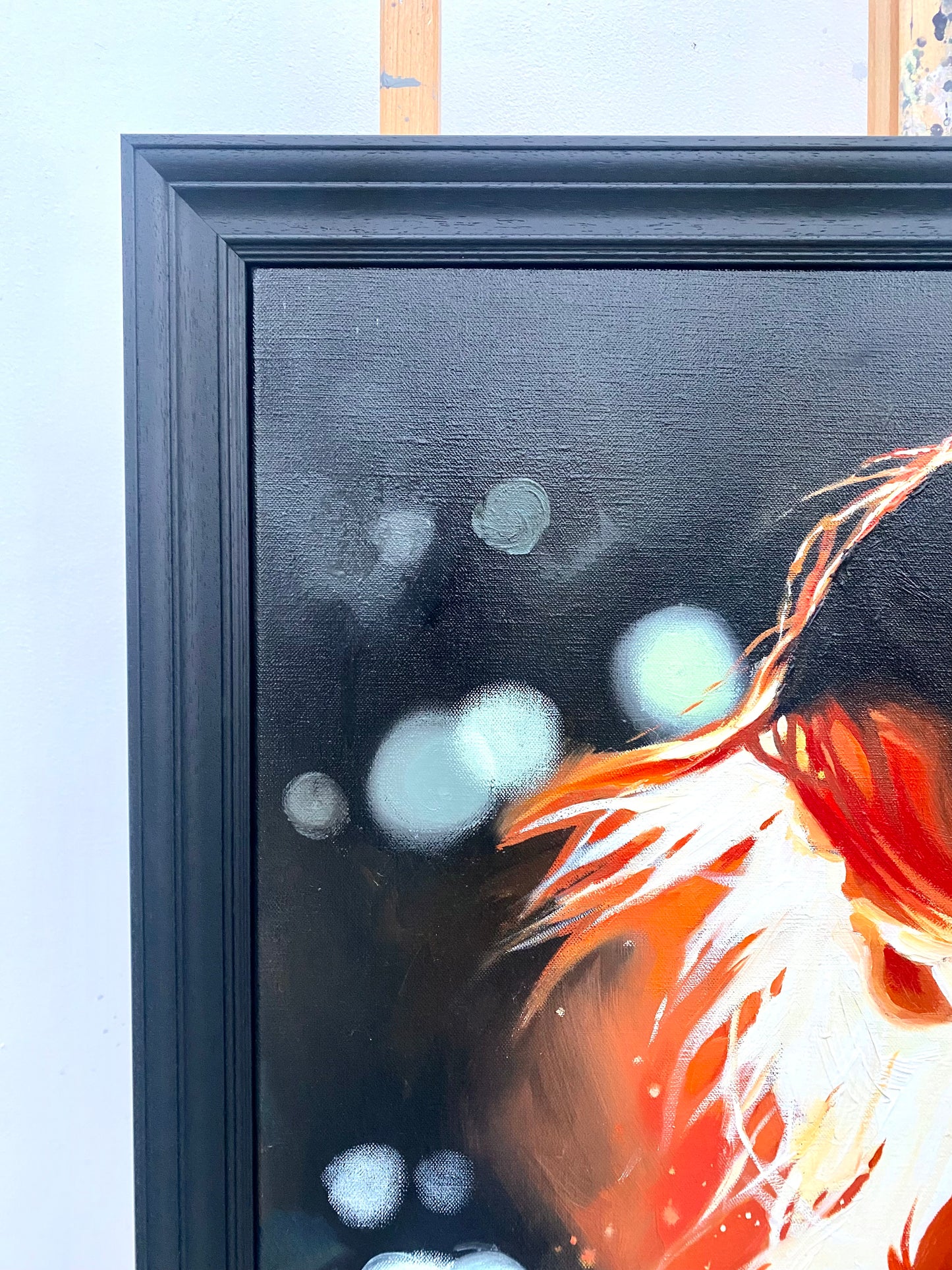 **SOLD** 'Phoenix' original oil painting, framed, 85 x 85cm