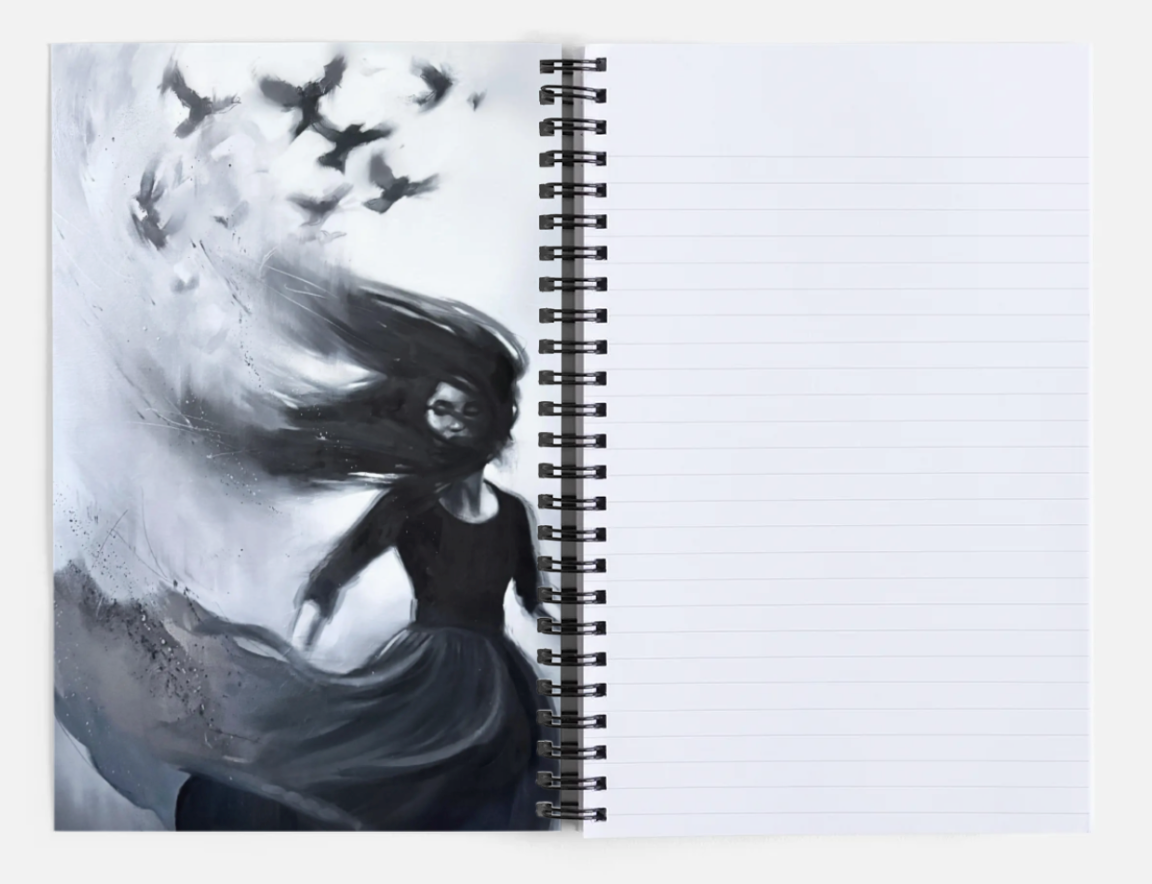 'Ava' spiral bound A5 notebook